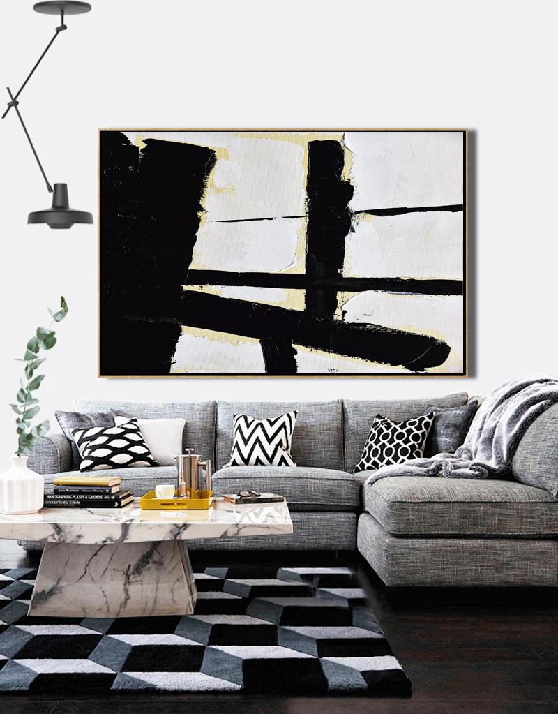 Horizontal Palette Knife Minimalist Art #C41Z - Click Image to Close